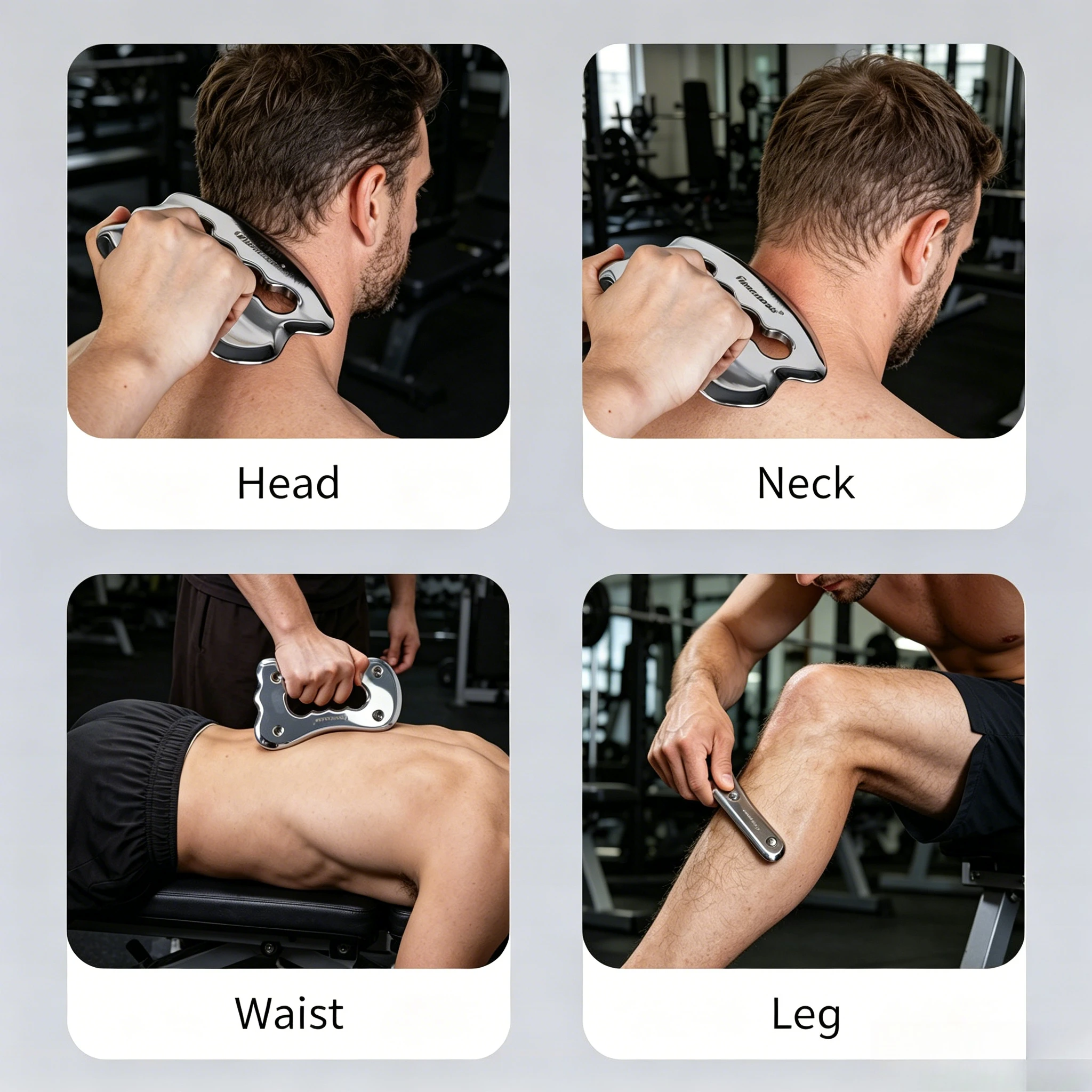 Obrázek 3: Těžký celní poplatek nerez ocel měkké tkáň fitness sval fascia nůž nářadí GUA sha masáž tělo fyzické terapie aparatura