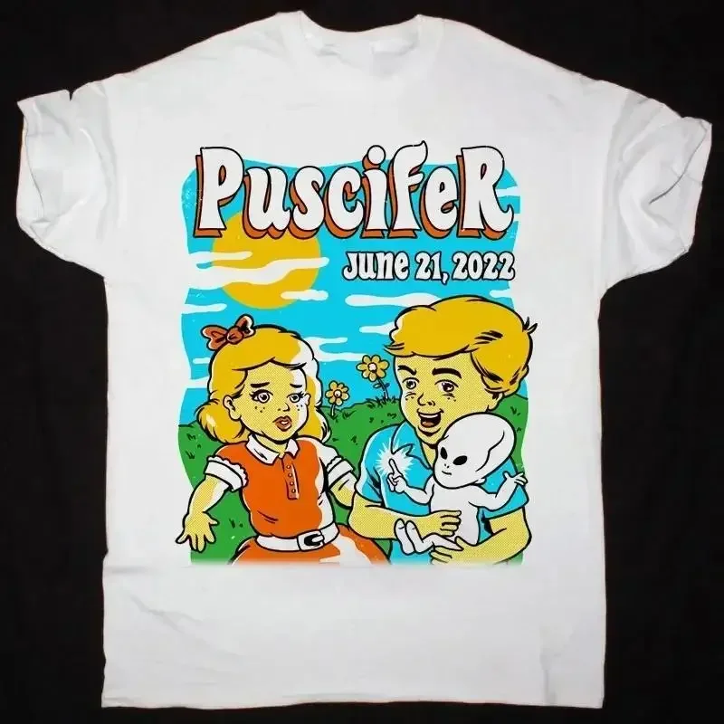 Белая хлопковая футболка Puscifer Band For Friends, все размеры, лучшая цена