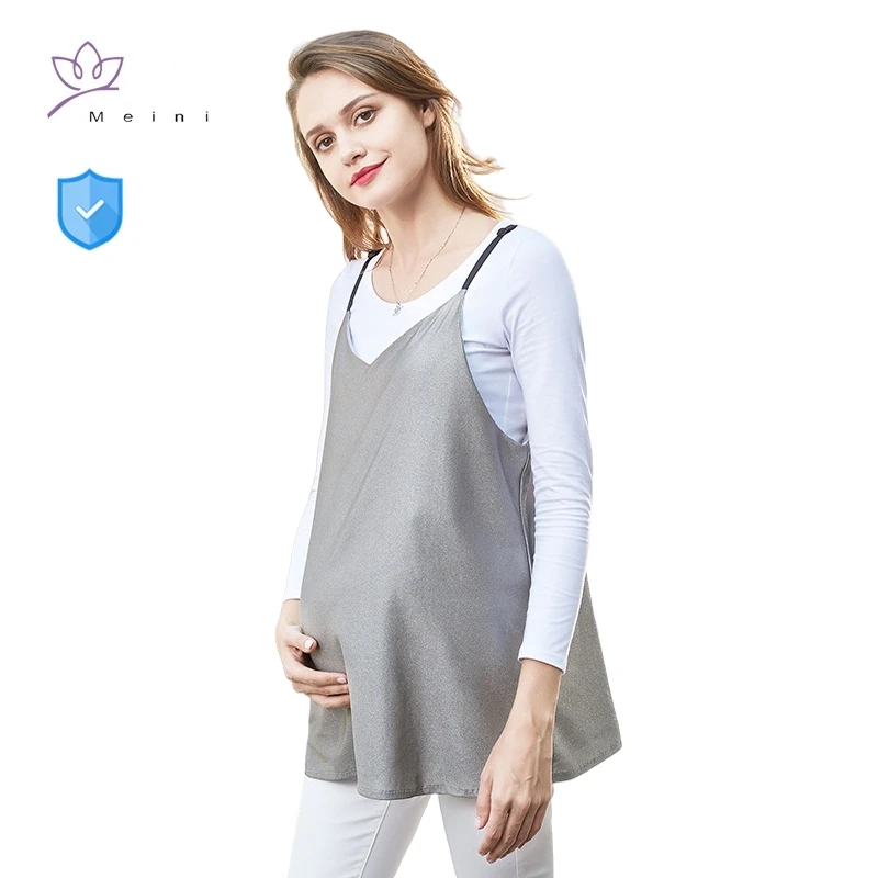 

Electromagnetic radiation protective silver fiber maternity slip dress household appliances EMR shielding double-layer clothes