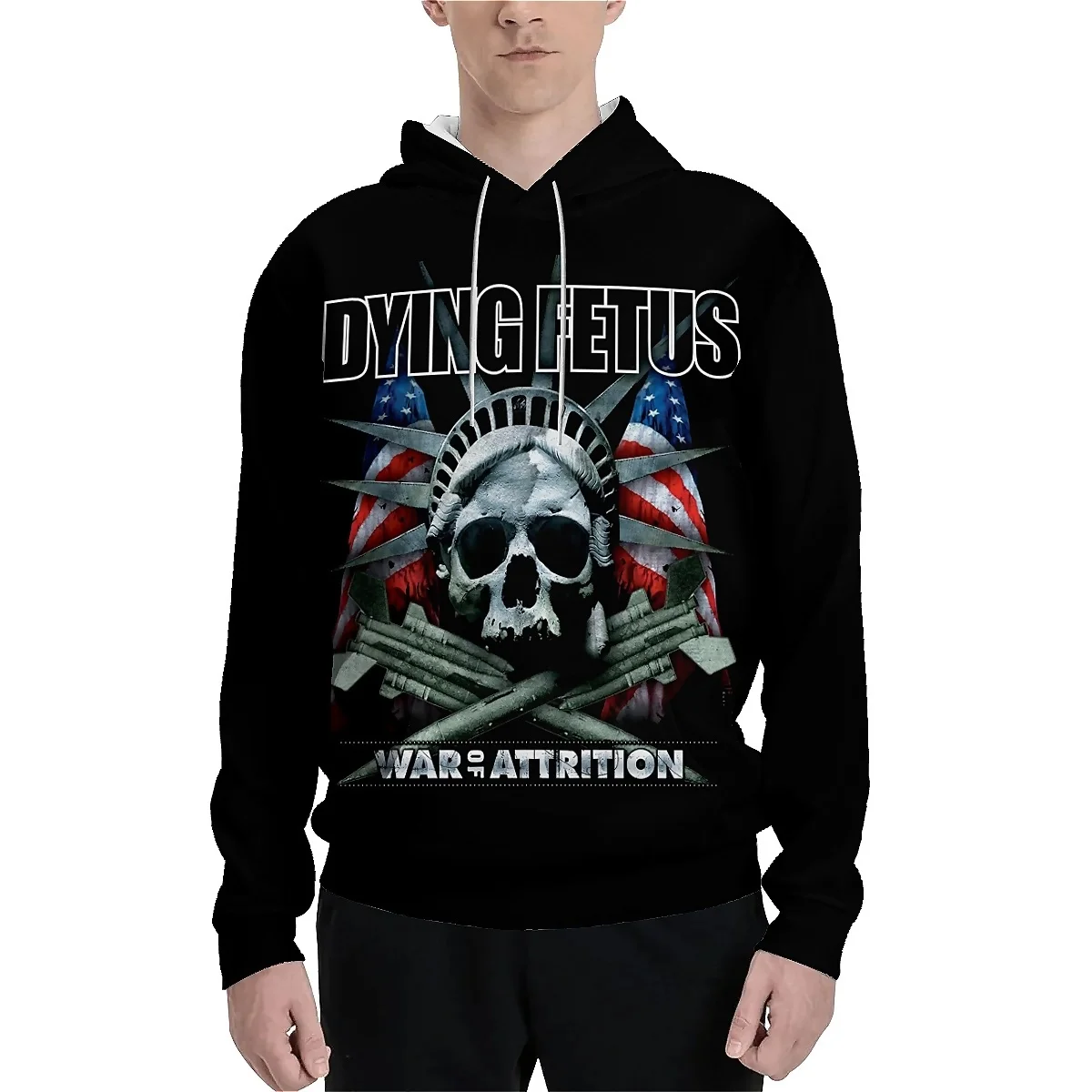 LIASOSO Dying Fetus Band 3D Printed Hoodie Stylish Long Sleeve Heavy Metal Sweatshirt Harajuku Top for Men & Women Casual Rock F