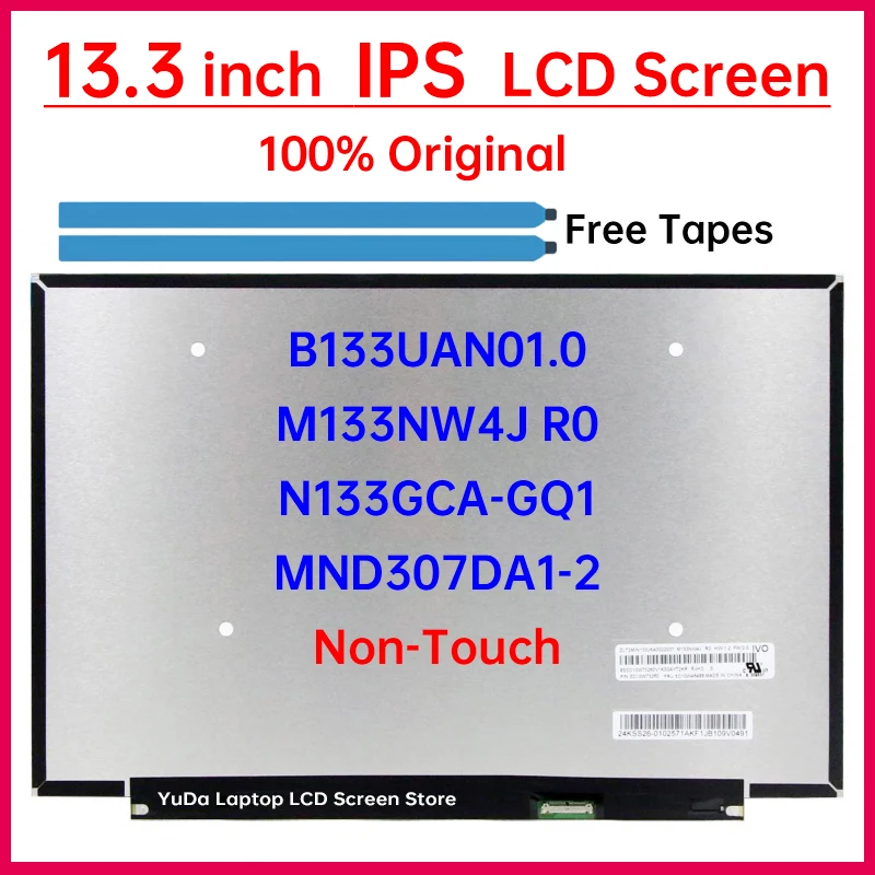 

13.3" LCD Screen B133UAN01.0 M133NW4J R0 N133GCA-GQ1 MND307DA1-2 For Lenovo ThinkBook 13s G2 ARE 13s G2 ITL Display Matrix Panel