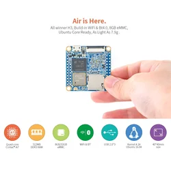 Комплект NanoPi Neo Air Kit 512M RAM/8GB eMMC Allwinner H3 Quad Cortex-A7, 1,2 GHz,Wifi & BT,Camera,OpenWRT,Ubuntu Linux Armbian DietPi Kali