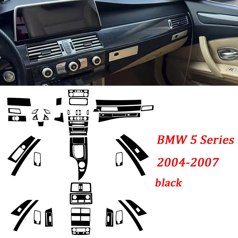 

Внутренняя отделка автомобиля, защитная пленка, украшение, виниловая наклейка из углеродного волокна для BMW 5 серии E60 2004-2007