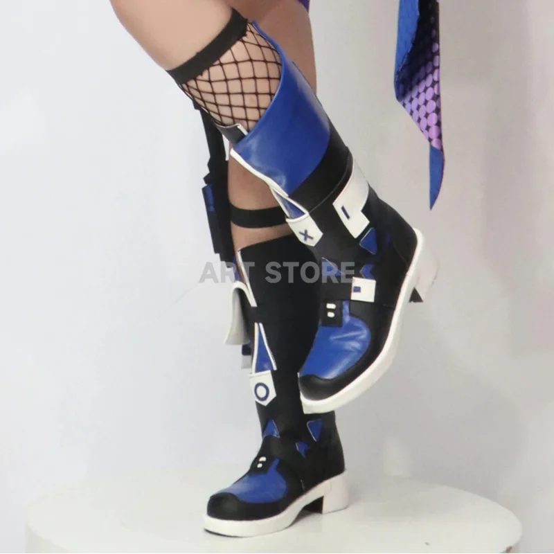 รองเท้าคอสเพลย์หมาป่าสีเงินรองเท้าคอสเพลย์หมาป่าสีเงินลายรถไฟสำหรับผู้หญิง