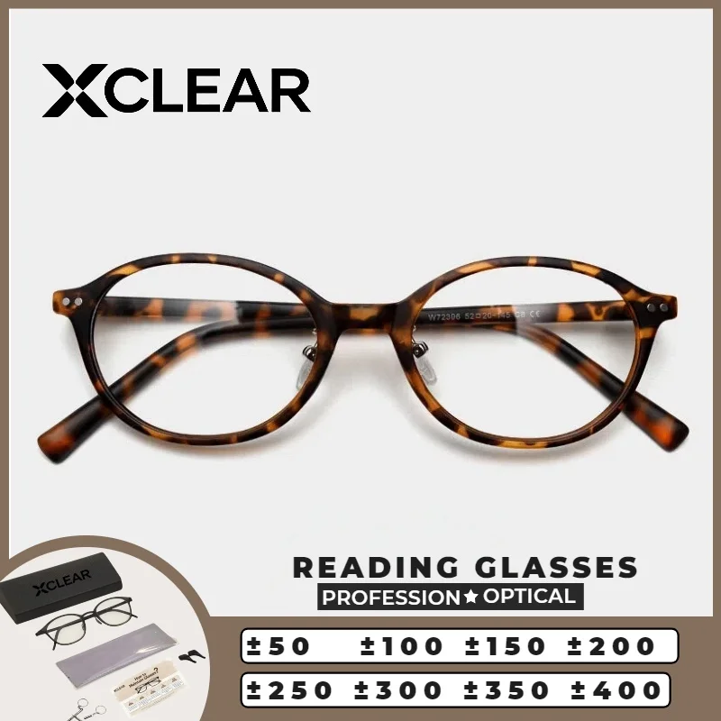 

XCLEAR Optical Anti Blue Ray Myopia Progressive Prescription Eyeglasses Reading Glasses UnisexTortoiseshell Acetate Ultralight