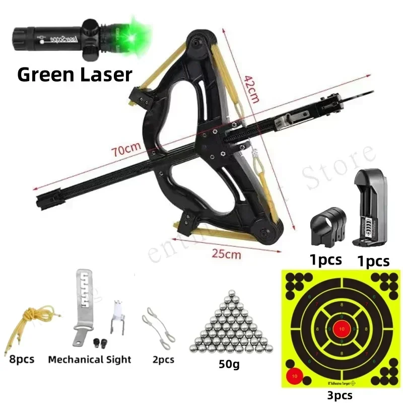 60 Pound Steel Ball Continuous Shooting Metal Composite Bow Laser Aiming Pulley Bow Outdoor Hunting Shooting Practice Kit