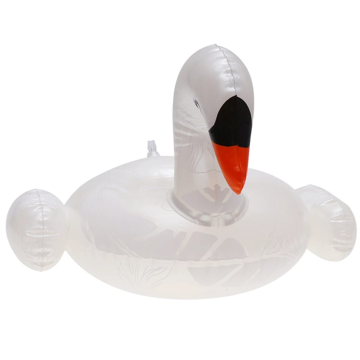 Tapete flutuante inflável do suporte da cerveja da água do cisne branco para a luz do pvc do flutuador da piscina fácil inflar desinflar