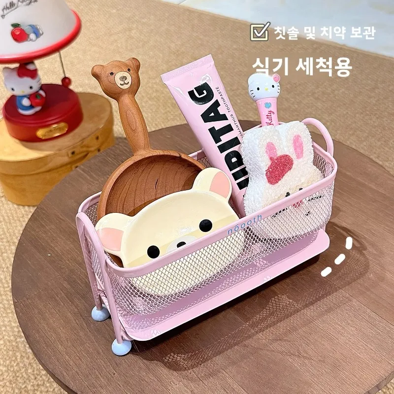 Stainless Steel Drain Rack Kitchen Cloth Holder Dishcloth Drying Basket for Toothpaste Milk Cleanser Sink Side Storage Rack