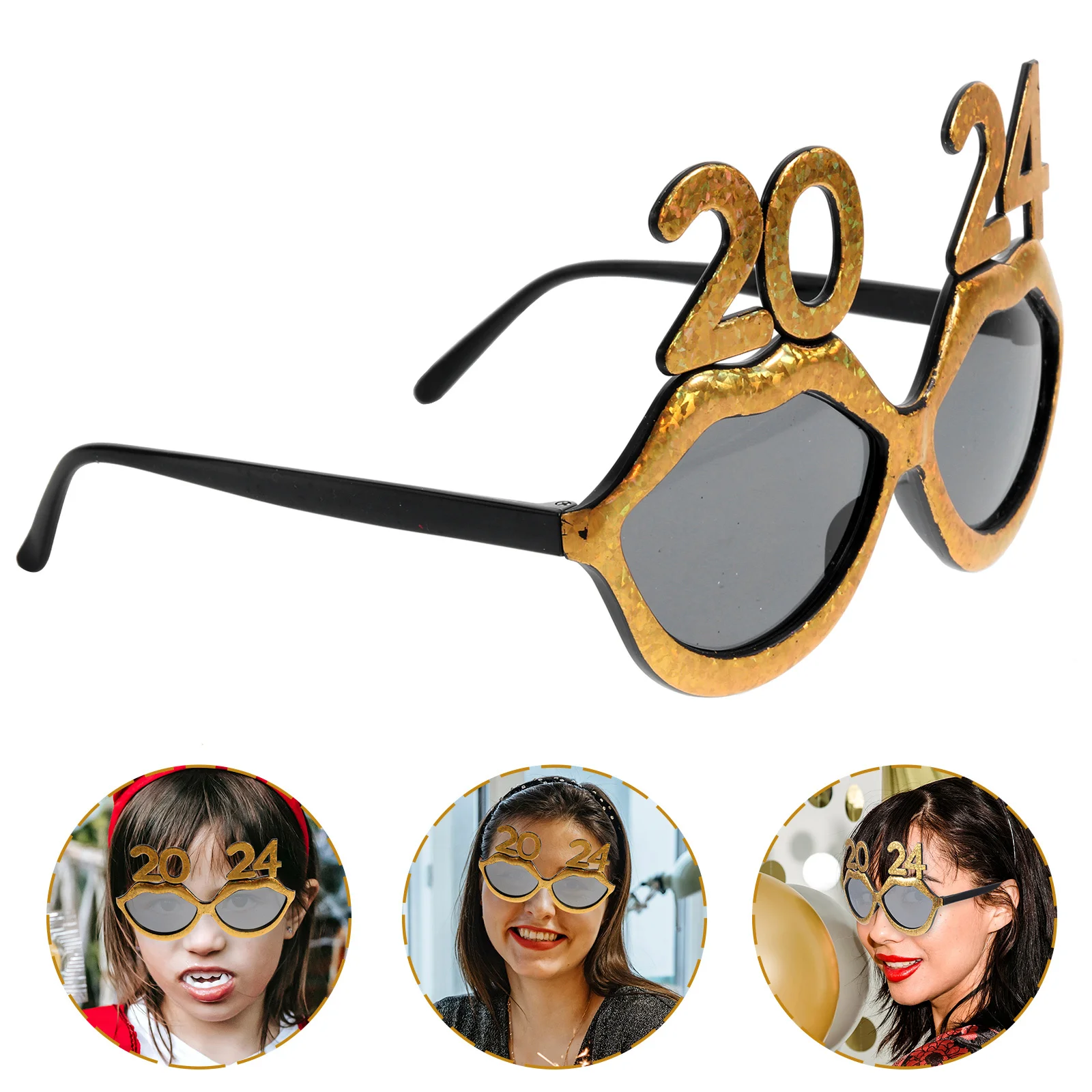 

New Year Glasses 2024 Reusable Pc Eyeglass Prop Festival Party Supplies New Year Party Decors Eyeglasses Props