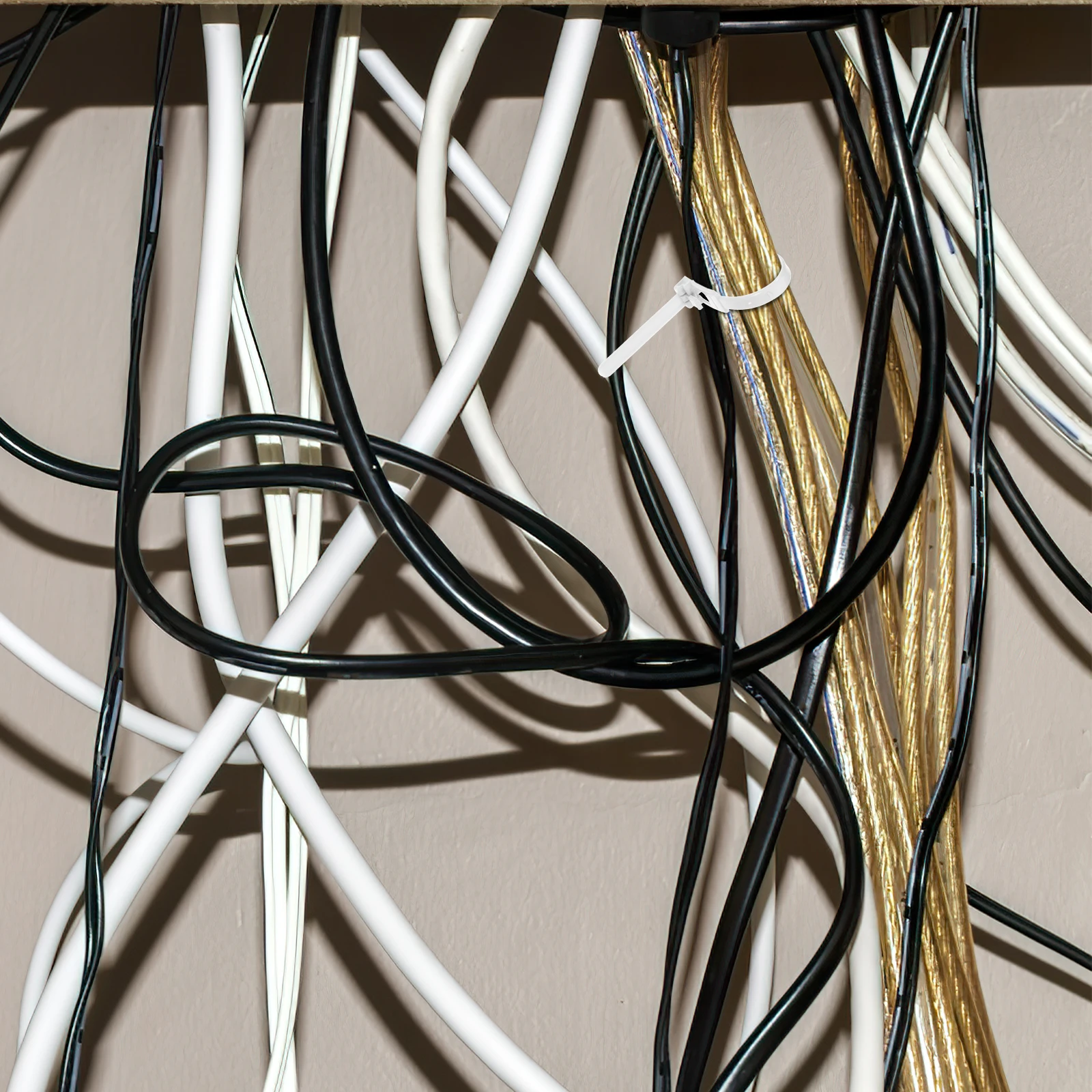 

100 Pcs Strap Heavy Duty Zip Ties Multipurpose Cable Management Cord Organizer Plastic Wire