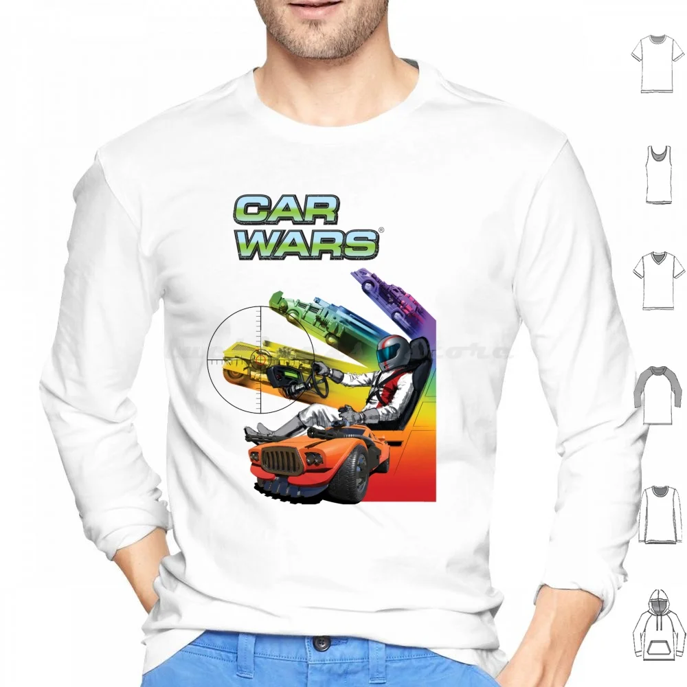 Car Wars Rainbow Shirt Hoodie cotton Long Sleeve Car Wars Games Driving