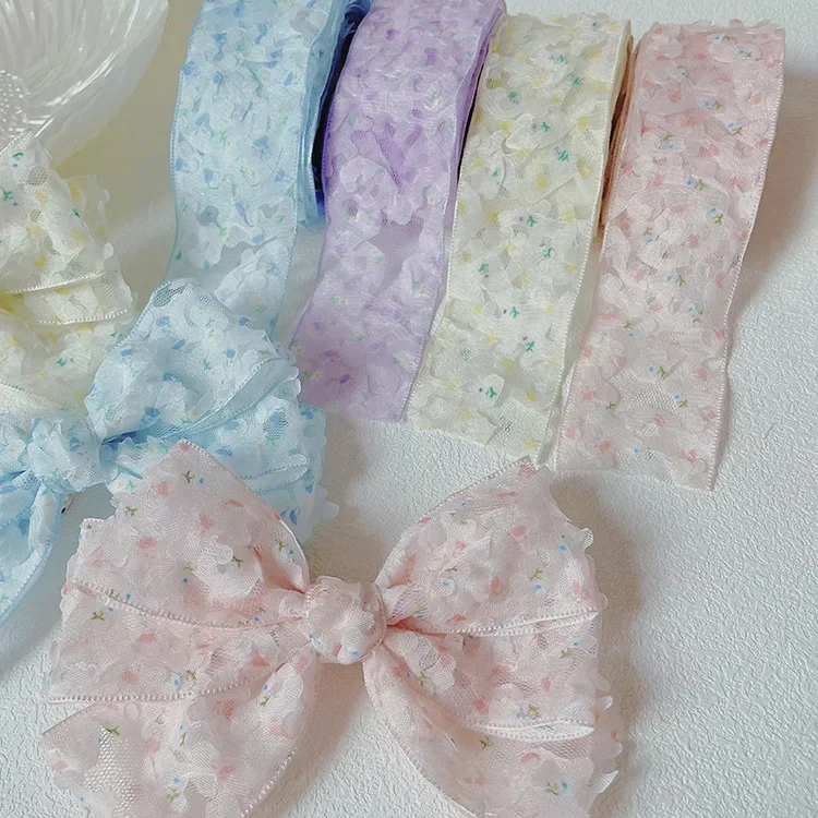 20 Meters 40mm Flower Lace Ribbon for DIY Girls Hair Bows Accessories Handmade Tape Crafts