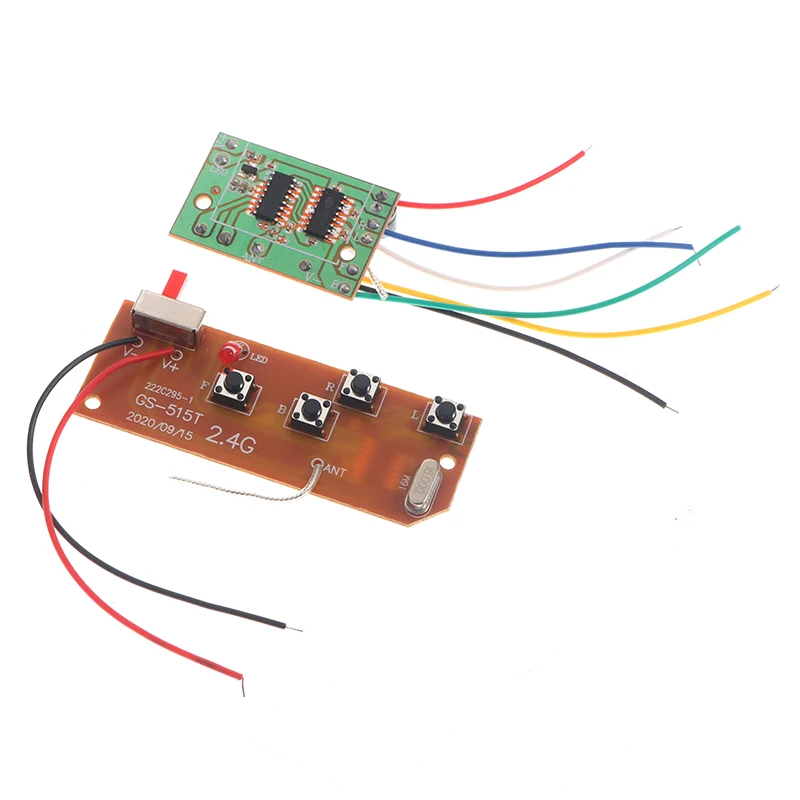 2.4G 4CH RC Remote Control 27MHz Circuit PCB Transmitter Receiver Board with Antenna Radio for RC Car Truck