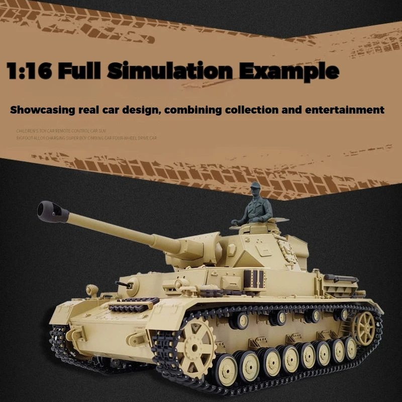 Henglong Electric Remote Controlled Military Tank Model 3859 Iv F2 7 0 Version Smoking Shooting Bb Recoil 2 4Ghz