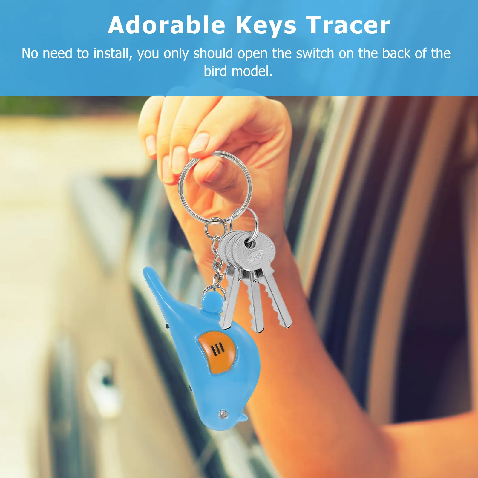 1Pcs Voice-Triggered Keys Tracer Miniature Bird Style Keys Finder No Installation Required Lightweight Portable Key