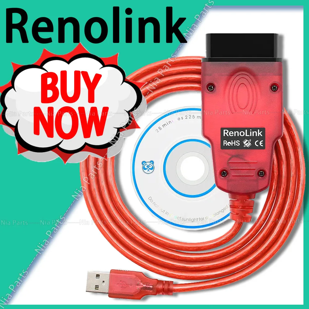 

Renolink 1.99 OBD2 ECU Programmer Tool Key Coding Air-bag Reset inspection tools renolink V199 Repair equipment tuning car tools