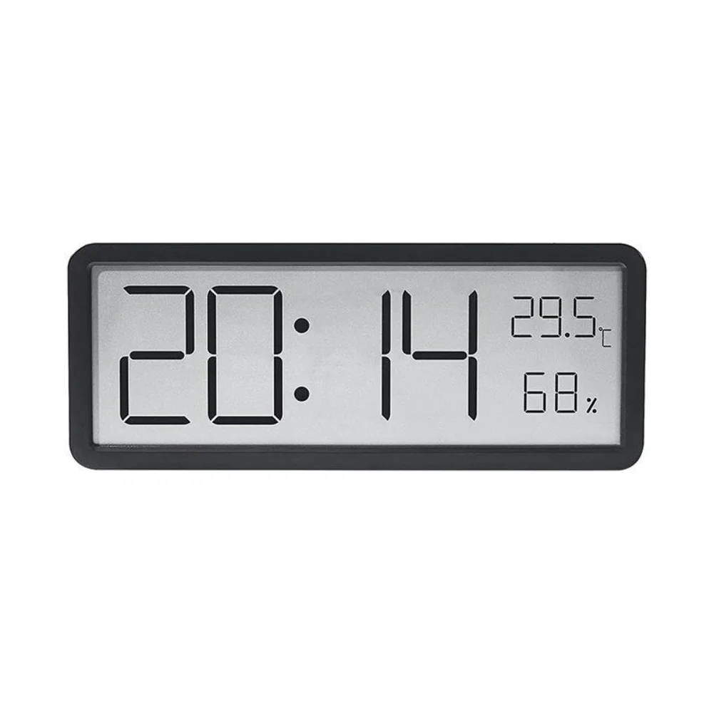 LED Digital Alarm Clock with Temperature and Humidity Monitor for Bedroom Office Desk with USB and Battery Power Supply