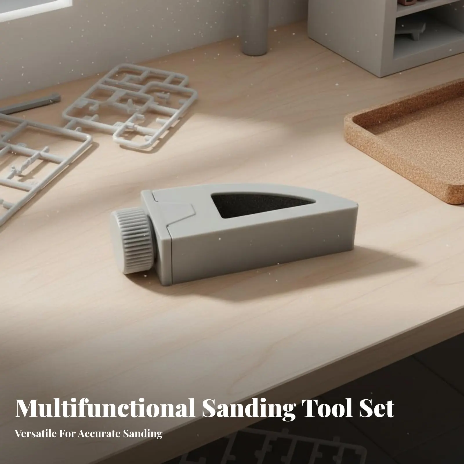 

Curved Surface Sander Glue-No-Glue Design Multi-Angle Polishing Tool Handheld Sanding Sheet Holder Adjustable Width