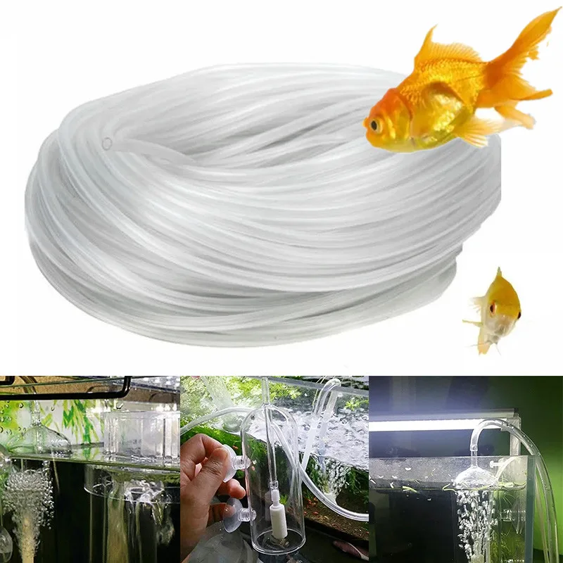

3/5/10M Soft Silicone Oxygen Pump Hose for Air Bubble Stone Professional Aquarium Fishtank Pond Pump Flexible Tube 4-6mm