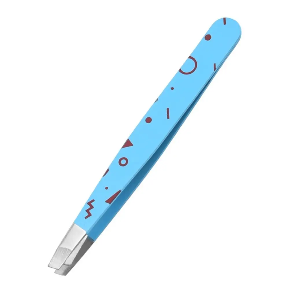 Professional Cartoon Pattern Eyebrow Tweezers Removal Fine Hairs Stainless Steel Eyebrow Clip Brow Trimming Multifunction