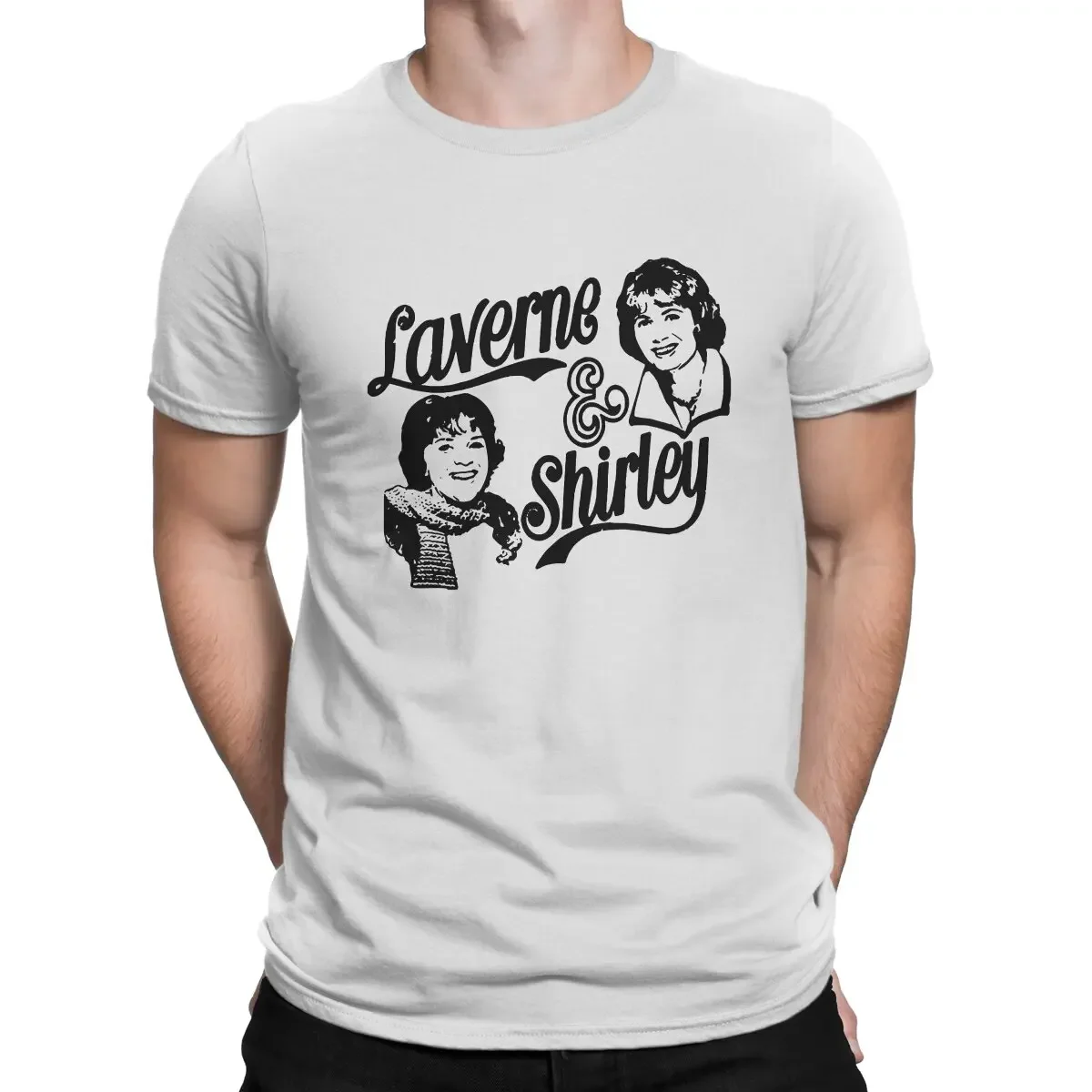 Fun Together T-Shirts Men Round Collar 100% Cotton T Shirt Cindy Williams Laverne & Shirley TV Short Sleeve Tees 4XL 5XL