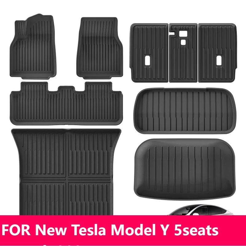 

Для новой Tesla Model Y 5seats Launch 2027+ Набор напольных ковриков TPE и накладок в багажник