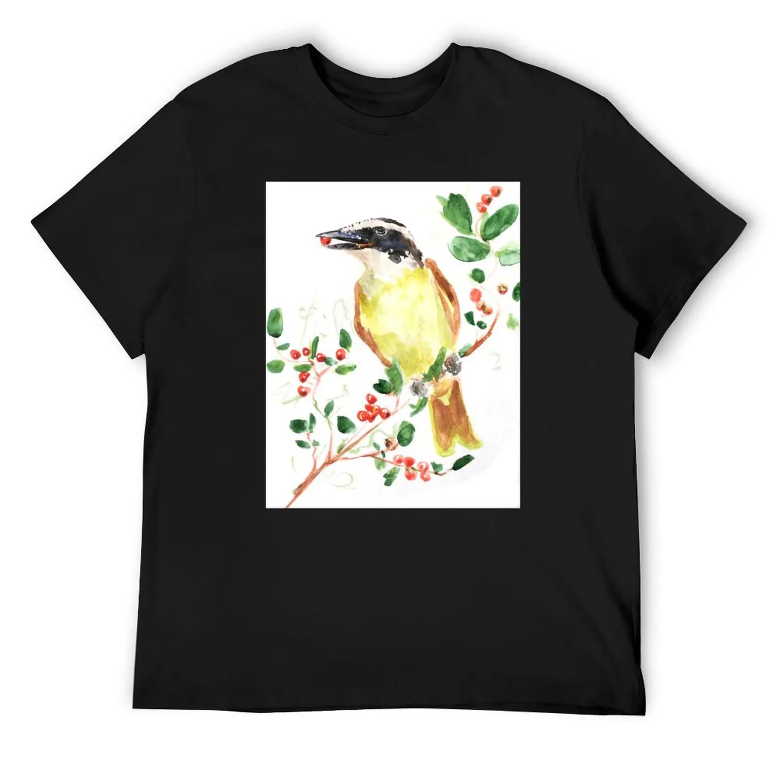 

Great Kiskadee Watercolor Art T-Shirt Man t-shirt sweat luxury t-shirt Funny Men's t-shirts