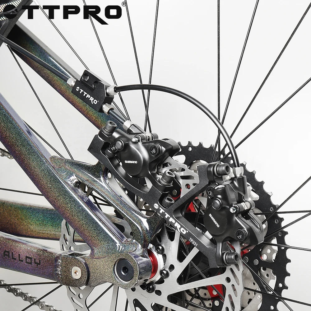 Conector de abrazadera de freno de bicicleta TTPRO, conector de freno de doble pistón de 203mm/220mm, piezas de bicicleta MTB de aleación de aluminio de alta resistencia CNC