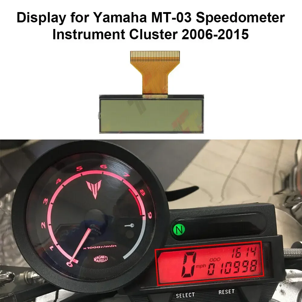 LCD Display Screen ONLY for Yamaha MT03 MT-03 Instrument Cluster Speedometer