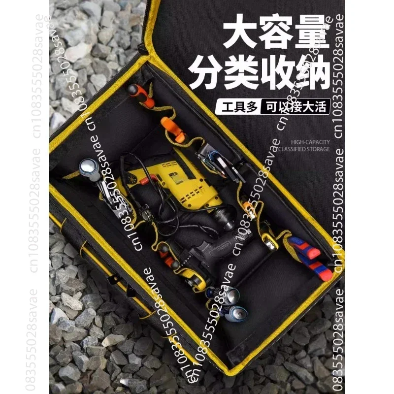 Type Tool Kit Multifunctional Roller Type Maintenance Canvas Large Thickened Wear-resistant Electrical Hand-pulled Car Box