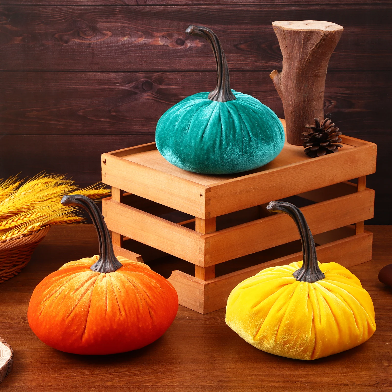 

3 Pcs Household Pumpkin Decoration Kit Parent-child Cloth Festival and Party Supplies