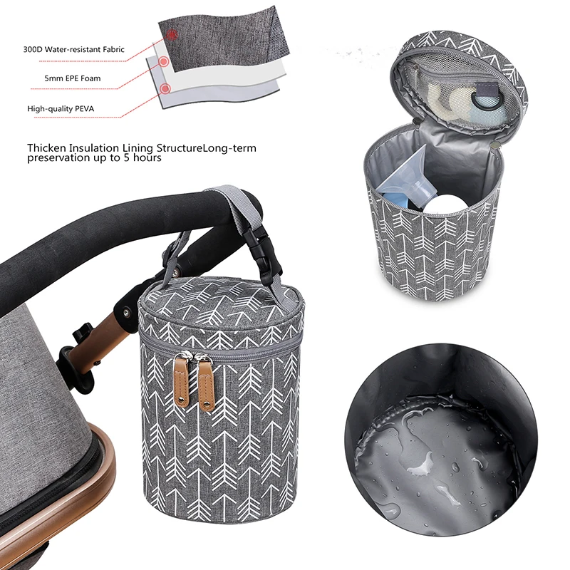 Portable Hanging Baby Bottle Warmer Bag Holder Travel Carrier Breastmilk Storage Tote Newborn Infant Feeding Cooler Thermal Bag