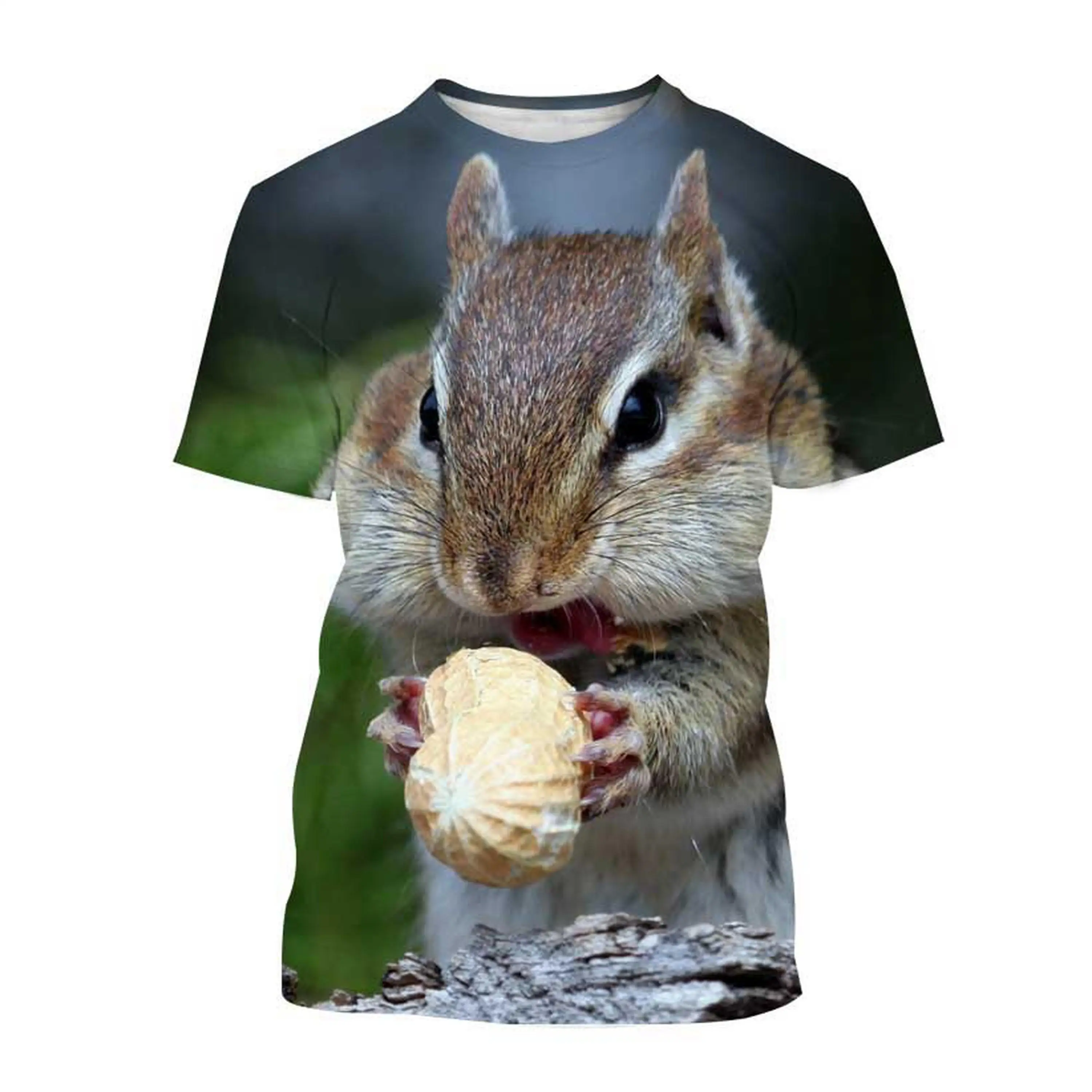 

New Summer Cute Animal Squirrel Pattern 3d Men's And Women's T-shirt Fashion Casual J Street Style Breathable Lightweight Fitnes