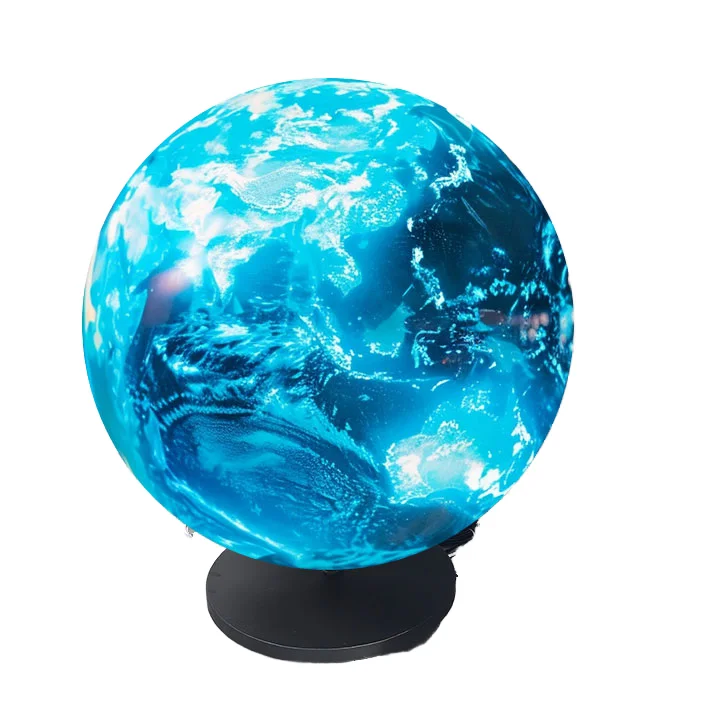 Custom Created Spherical Indoor Led Screen Diameter 1M LED Sphere Screen 360 Degree Ball Shaped Video Globe Display