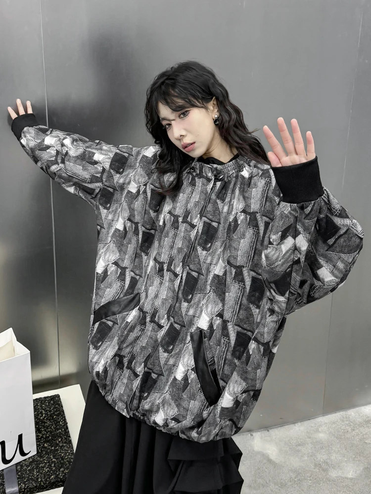 

SuperAen Spring Autumn 2024 New Fashion Style Design Bat Sleeve Jacket Coat