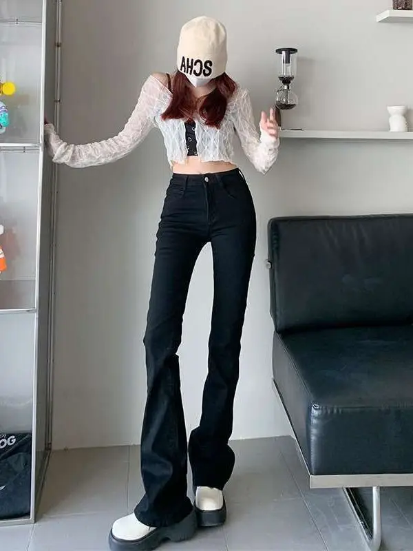 

Джинсы MicroLa с высокой талией, облегающие, эластичные, для женщин, из ткани PU, коллекция Spring Collection