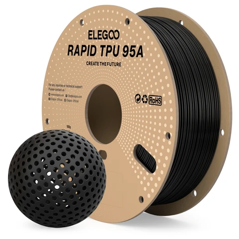 ELEGOO Rapid TPU Filament 95A черный 1 кг