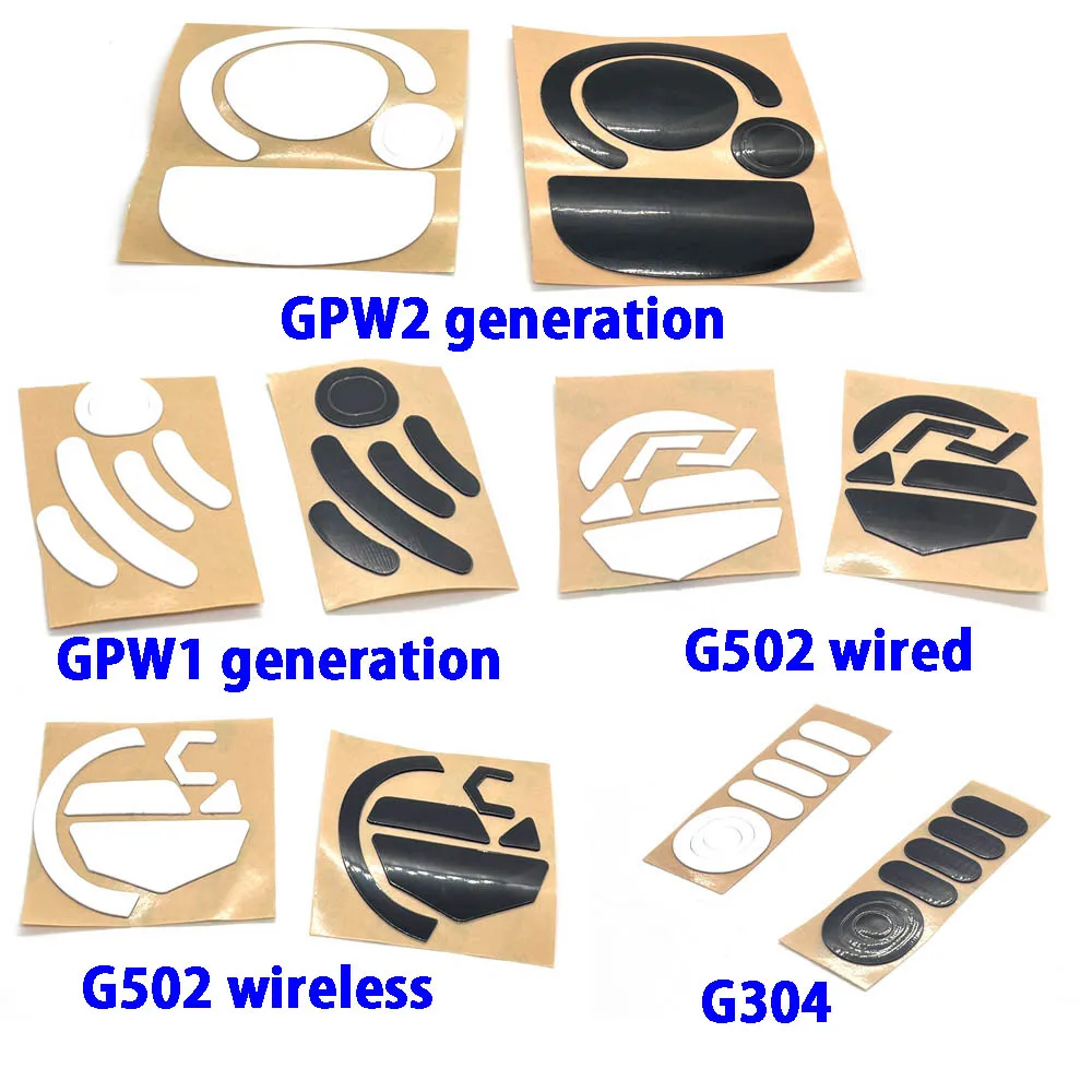 1-10Sets Mouse feet skates mouse pads legs connector for Logitech G304 G502 GW1 2 Black White 0.6MM