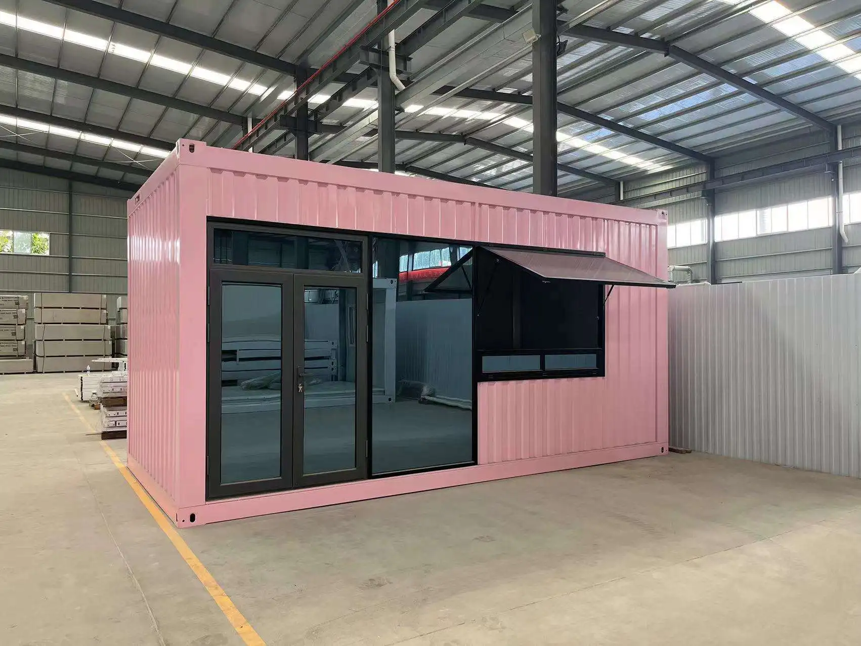 Fast build prefab house 20ft modular folding container house camping small tiny foldable prefabricated folding house