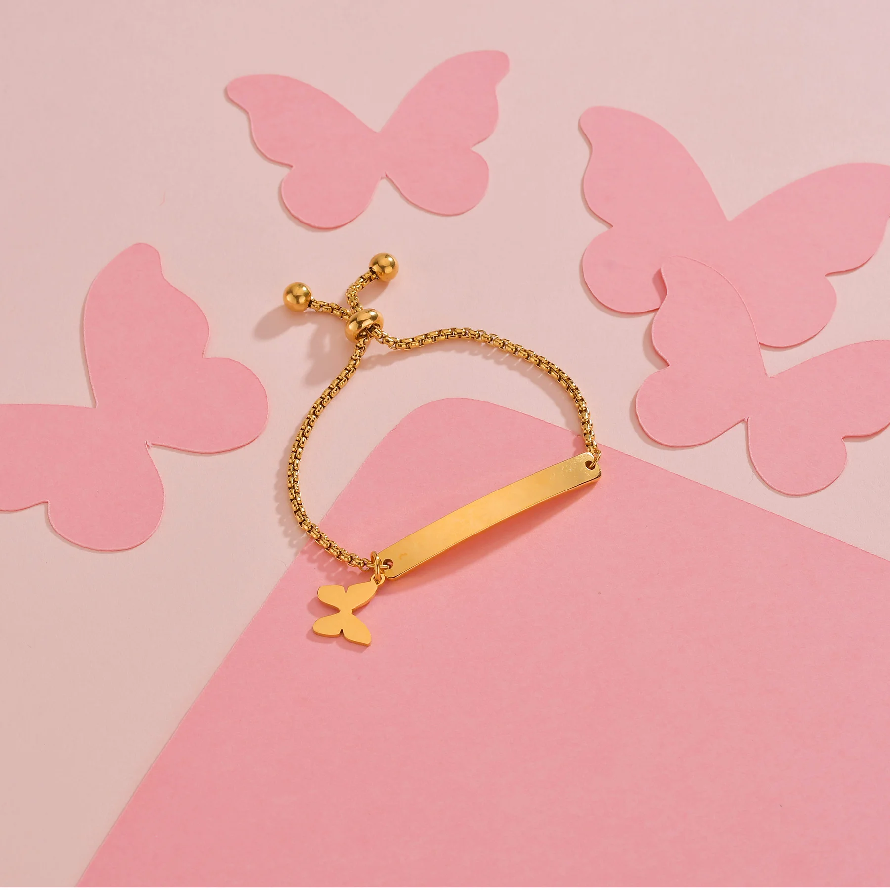 Engraved Name Baby Bracelets for Women Kids Stainless Steel Jewelry Personalized Customized Crown Heart Boys Girls Birthday Gift
