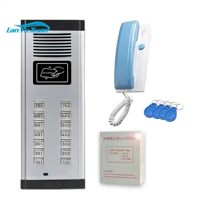 Hot sale Non-visual 2-wire intercom audio doorbell swipe card building access control system