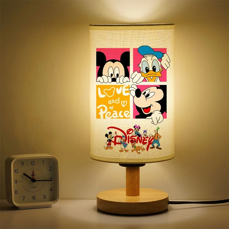 Мультяшное милое украшение для спальни из мультфильма Disney с Микки и Минни, мягкая светодиодная подсветка для защиты глаз, ночник, детский подарок на день