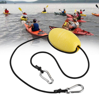 Kayak Drift Anchor Rope Portable Anchor Tow Nylon Rope With EVA Buoy Steel Clips Kayaking Supplies