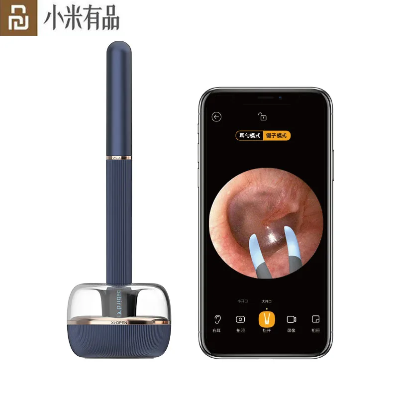 Youpin Bebird Note 3 Intelligent Visual Ear Stick 360 Degree Ear Picking Endoscope Camera Otoscope Borescope Ear Picker Tool