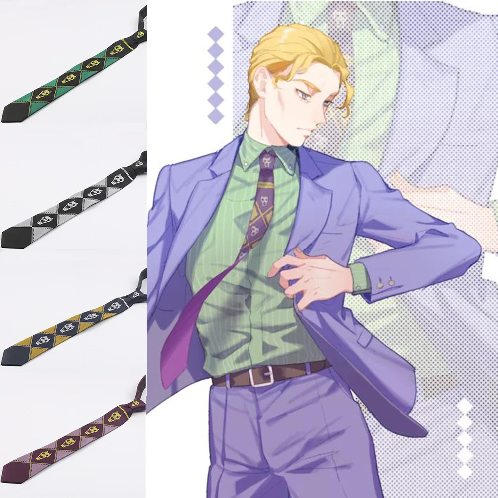 النسخة اليابانية من ربطة عنق J Skull Tie Anime بلون جمجمة سوداء JK بسحاب ربطة عنق للرجال تعمل باللمس اليدوي
