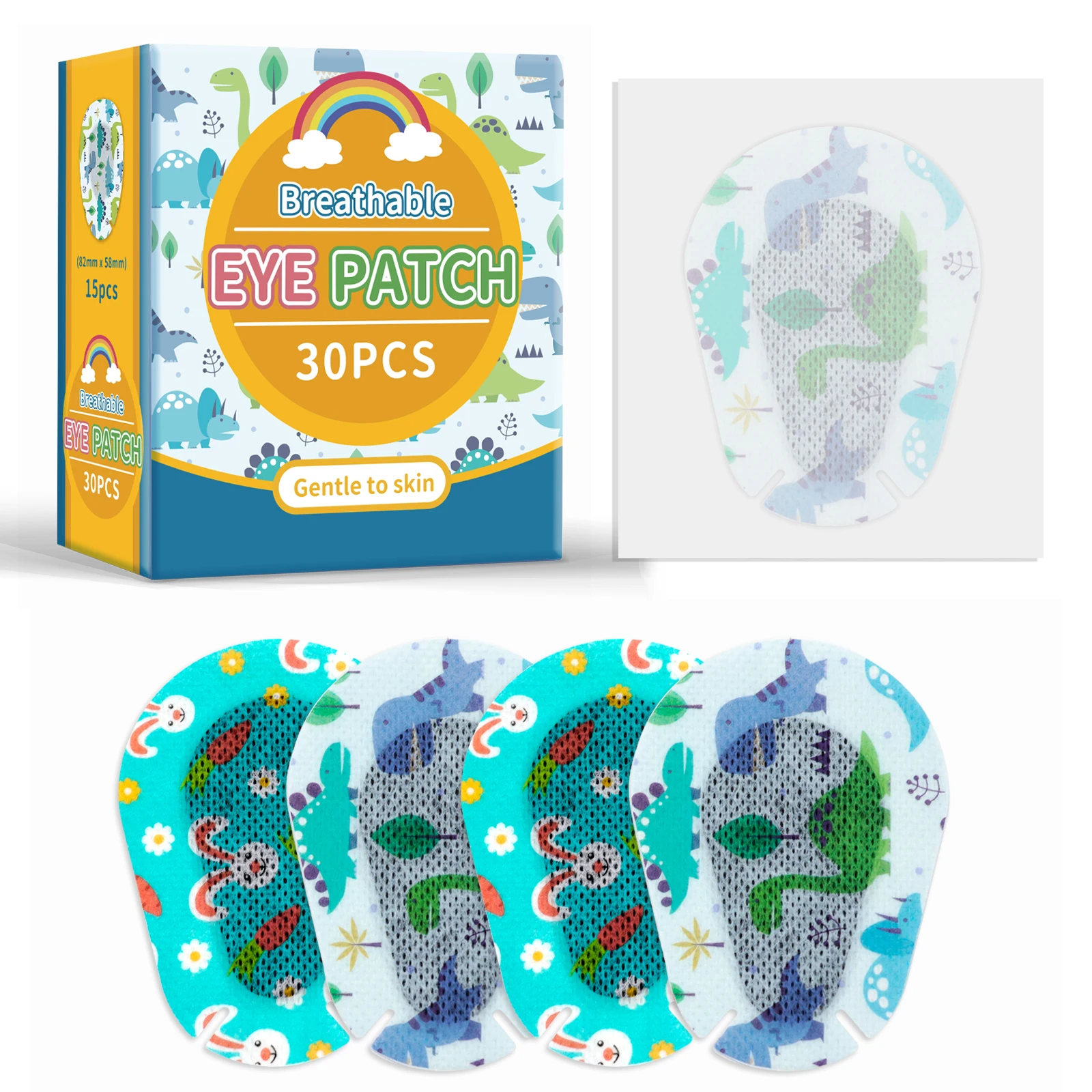 Parches adhesivos para los ojos para niños y niñas, almohadilla desechable para ambliopía, 60 piezas, gran oferta