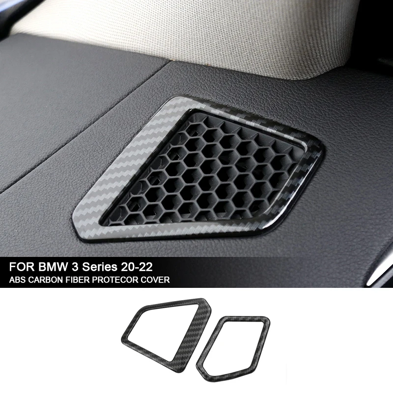

Car Styling Carbon Fiber ABS Air Outlet Panel Frame Trim Stickers Cover For BMW 3 Series G20 G28 20-22 Auto Interior Accessories