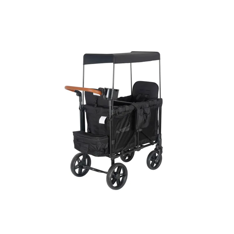 

Manufacturer Custom Collapsible Wagon Multifunction Folding Baby Cart Stroller Wagon 4 Seats Uv-Protection Canopy