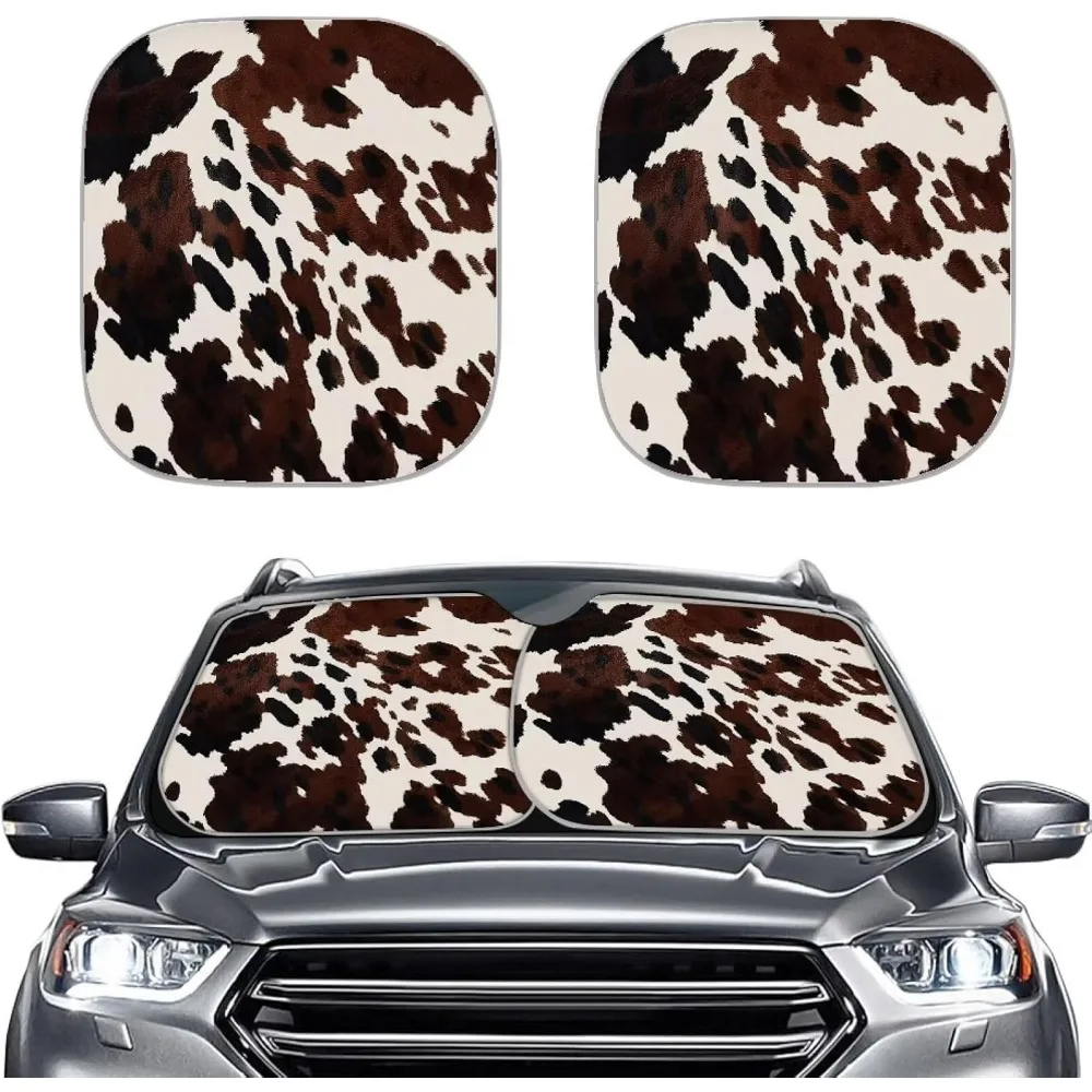 

brown cow windshield sun shade for suv truck van sedans car sunshade front window auto sun visor automotive car interior access