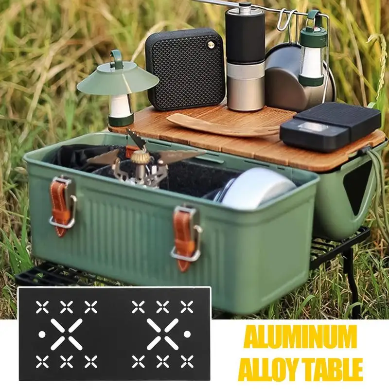 Steel Lunch Box Tabletop Detachable Camping Table Lunch Box Table Top Lunch Box Tableware Multifunctional Portable Camping Table